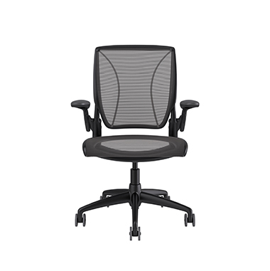 Diffrient World Chair, Pinstripe Black Back, Pinstripe Black Seat, Soft Casters Picture 2