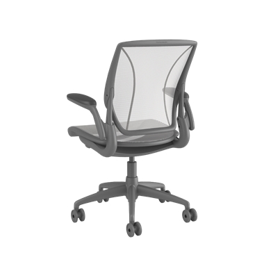 Diffrient World Chair, Pinstripe Back, Pinstripe Seat White Picture 3