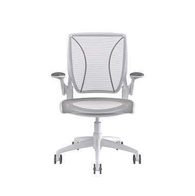 Diffrient World Chair, Pinstripe White Back, Pinstripe White Seat Picture 2