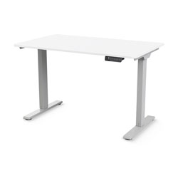 EFloat Go 2.0, 584 mm X 1168 mm White Laminate Top And Silver Base
