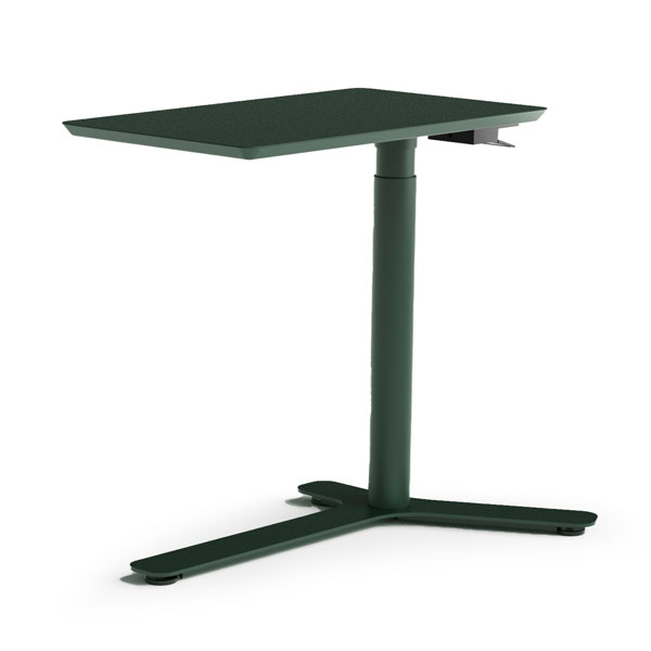Float Mini, Forest Green - Natural Linoleum Top, Forest Green Base