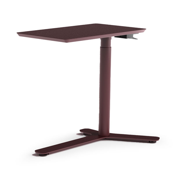 Float Mini, Garnet Burgundy - Painted Wood Top, Garnet Burgundy Base